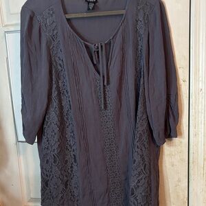 Torrid Size 2 Elegant Gray Lace Women's Top